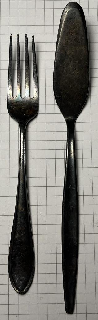 Verzilverd visbestek, Ophalen of Verzenden