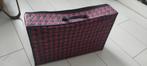 Vintage opvouwbare koffer roze grijs geruit, Gebruikt, Minder dan 50 cm, Ophalen of Verzenden, Minder dan 35 cm