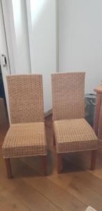 6 rotan stoelen, Ophalen, Gebruikt, Bruin, Riet of Rotan