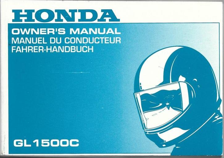Honda GL1500 C owner manual (5578z), Motoren, Handleidingen en Instructieboekjes, Honda, Ophalen of Verzenden