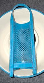 Vintage Deense blauwe emaille rasp, Antiek en Kunst, Antiek | Emaille, Ophalen of Verzenden