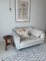 Loveseat Fauteuil 1,5 sits wit leer, Huis en Inrichting, Fauteuils, Ophalen, Gebruikt, Leer