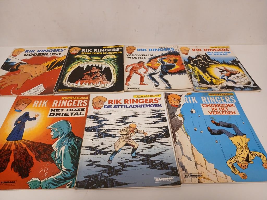 7x rik ringers strips in 1 koop, Eén stripboek, Ophalen of Verzenden