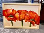 Groot klaprozen schilderij op canvas, Ophalen