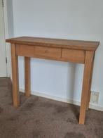Houten Side table met Lade, Huis en Inrichting, Tafels | Sidetables, Ophalen, Zo goed als nieuw, Rechthoekig, Eikenhout