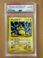 Gym - Lt Surge's Electabuzz PSA 10 japanese, Verzenden, Nieuw, Losse kaart