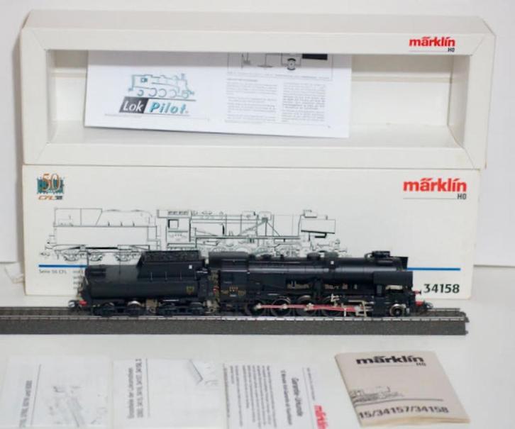 Märklin 34158 H0 Dampfloko Serie 56 der CFL "50 Jahre CFL", Hobby en Vrije tijd, Modeltreinen | H0, Zo goed als nieuw, Locomotief