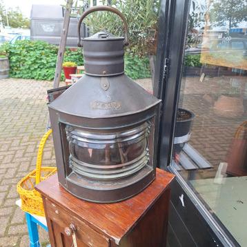 Antieke Koperen Scheepslamp beschikbaar voor biedingen
