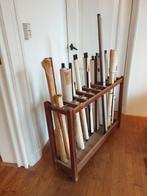 Oude schoolkaarten in houten rek, Antiek en Kunst, Antiek | Schoolplaten, Ophalen, Natuur en Biologie