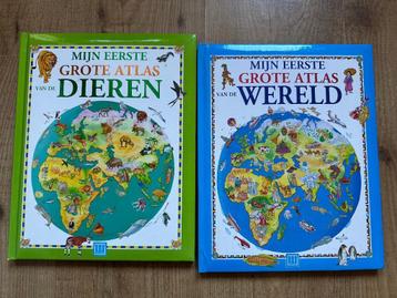 Diverse kinderboeken o.a. kinder wereldatlas in nieuwstaat
