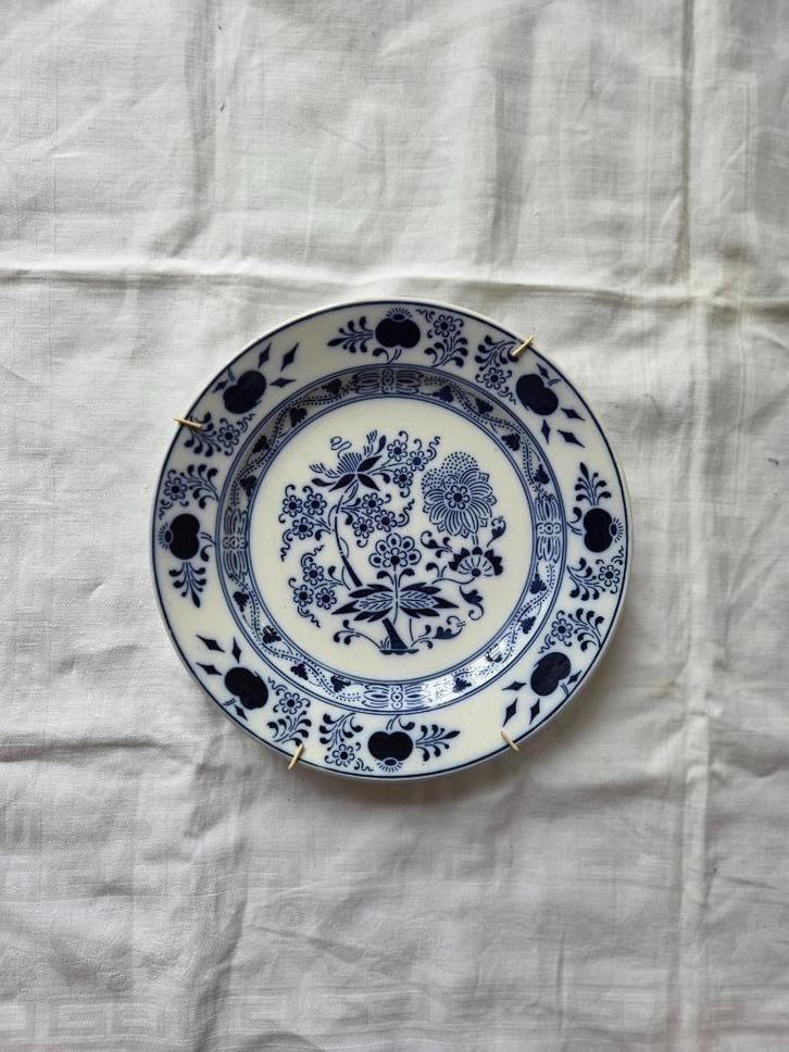 Meissen oud delftsblauw wandbord blauwe ui-motief, Antiek en Kunst, Antiek | Wandborden en Tegels, Ophalen of Verzenden