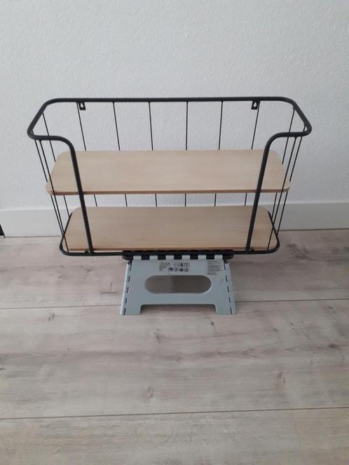 HANDIG KEUKENREK METALEN FRAME ANTRACIET /AFHAALPRIJSJE, Huis en Inrichting, Woonaccessoires | Wandplanken en Boekenplanken, Gebruikt