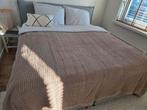Sprei taupe 170x265 cm, Ophalen of Verzenden, Zo goed als nieuw, Tweepersoons, Bruin