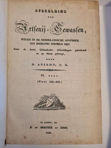 N. Anslijn - Afbeeldingen der artsenij-gewassen - 1832-38 beschikbaar voor biedingen