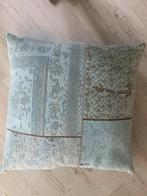 Groot zit- kussen 95 X 95  vintage/ turquoise, Ophalen of Verzenden, Zo goed als nieuw