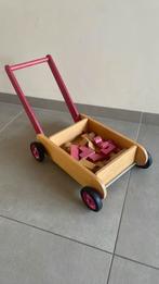 Van dijk blokkenkar loopkar, Kinderen en Baby's, Speelgoed | Houten speelgoed, Ophalen, Gebruikt, Duw- of Trekspeelgoed