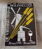 2 molen stickers Schiedam - Molenmaand 1985 - 200 jaar, Verzamelen, Ophalen of Verzenden, Zo goed als nieuw