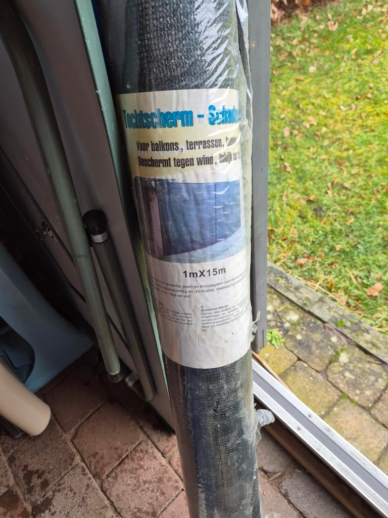 Groen Tochtscherm / Tuinscherm - 15 Meter, Tuin en Terras, Tuinschermen, Nieuw, Kunststof, Minder dan 100 cm, 200 cm of meer, Ophalen of Verzenden