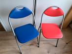 Klapstoelen, Huis en Inrichting, Overige materialen, Vijf, Zes of meer stoelen, Blauw, Gebruikt