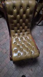 Eetkamer stoelen leer (chesterfield), Antiek en Kunst, Antiek | Meubels | Stoelen en Banken, Ophalen of Verzenden