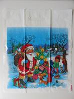 retro Plastic tasje met kerst voorstelling, kerstman, Diversen, Kerst, Ophalen of Verzenden, Zo goed als nieuw