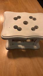 Wit houten stoofje, Antiek en Kunst, Curiosa en Brocante, Ophalen of Verzenden