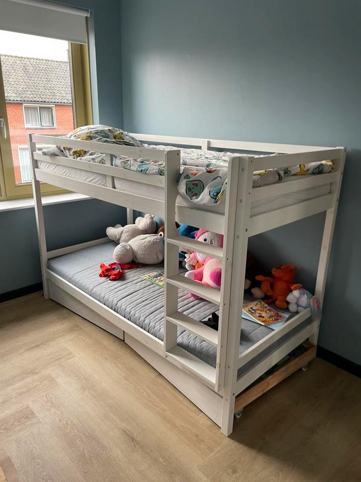 Stapelbed wit hoppekids kinderen, Kinderen en Baby's, Kinderkamer | Stapelbedden en Hoogslapers, Gebruikt, Stapelbed, Ophalen