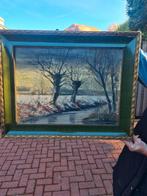 Schilderij Winterlandschap met Water, Antiek en Kunst, Ophalen
