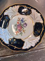 Weimar Porzellan sierbord – kobaltblauw & goud – DDR vintage, Antiek en Kunst, Ophalen of Verzenden