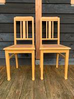 Twee houten stoelen met rieten zitting, Ophalen, Gebruikt, Twee, Bruin