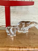 Hadeland Noorwegen: 2 glazen ijsberen., Antiek en Kunst, Ophalen of Verzenden