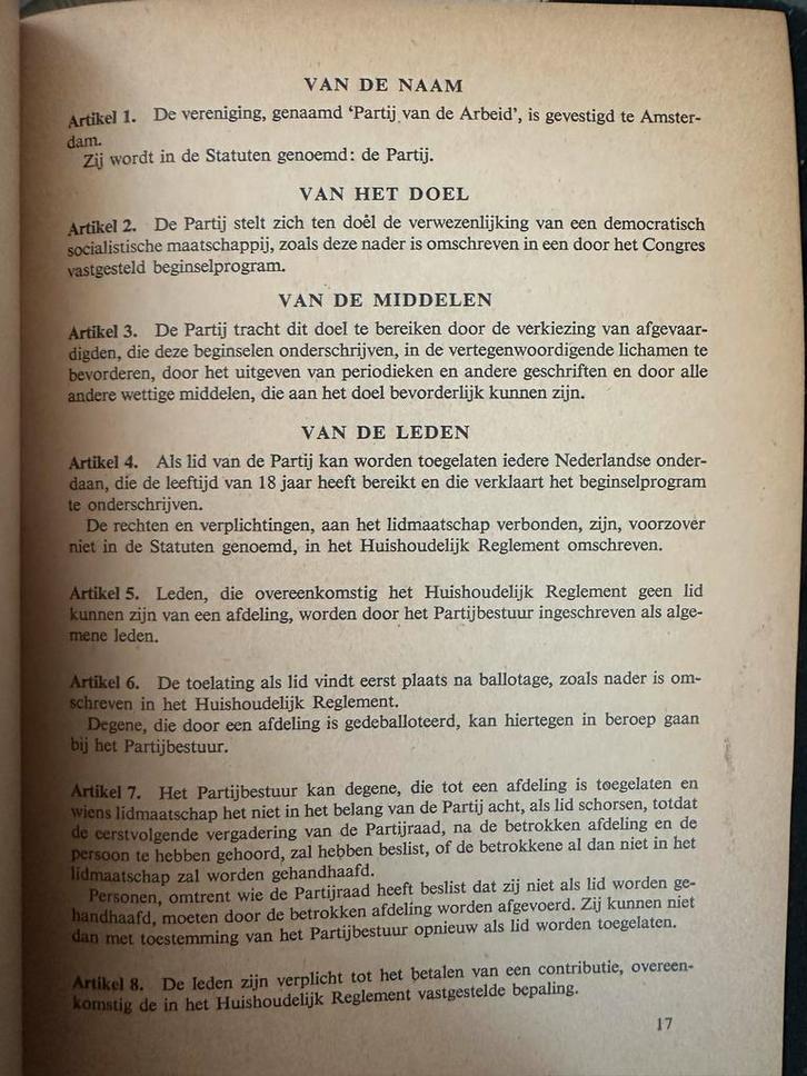 Partij van de Arbeid - Diversen, Boeken, Catalogussen en Folders, Gelezen, Catalogus, Ophalen of Verzenden