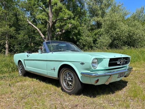 Ford Mustang 1965 convertible V8 351ci automaat baby blue, Auto's, Ford, Particulier, Mustang, Airconditioning, Lederen bekleding