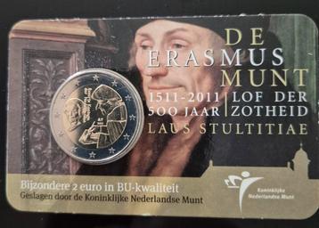 2 euro Erasmus munt 2011 Coincard Lof der Zotheid. beschikbaar voor biedingen