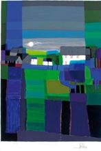 Ton Schulten (1938) Kleur Zeefdruk"Noorderlicht" Ges Gen Ged, Antiek en Kunst, Ophalen of Verzenden