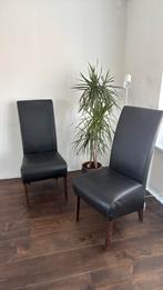 4 eetkamer stoelen, direct op te halen!, Huis en Inrichting, Stoelen, Ophalen, Gebruikt, Zwart, Leer
