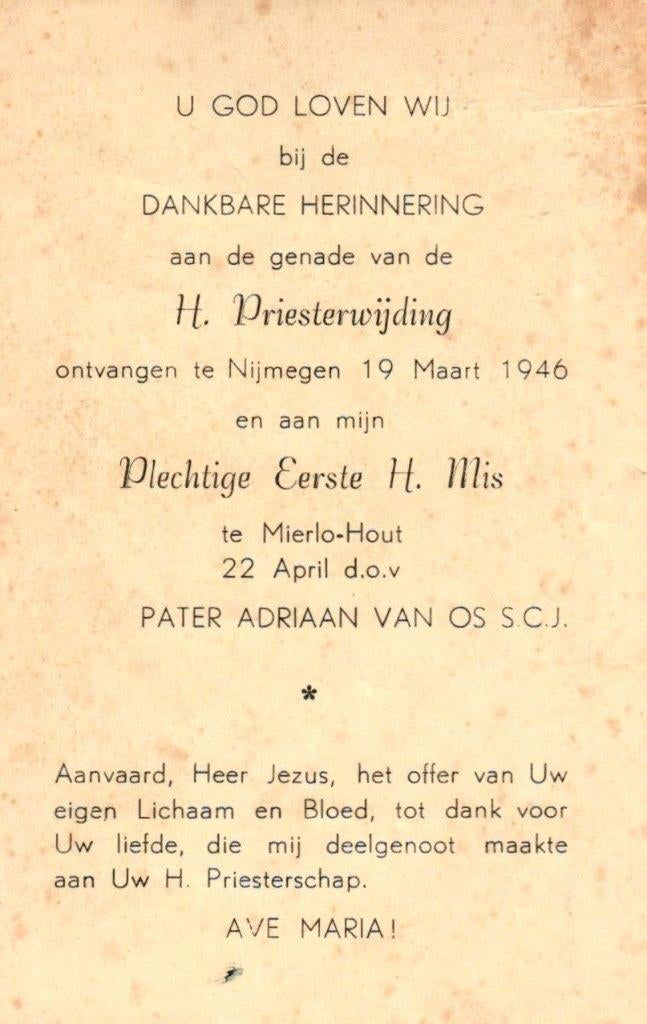Os van Adriaan Nijmegen 1946 Mierlo-Hout, Ophalen of Verzenden