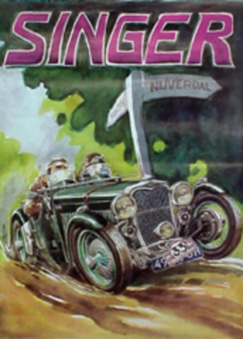 " Singer 33  " poster van Hans Hilbrands € 15, Antiek en Kunst, Kunst | Litho's en Zeefdrukken, Ophalen of Verzenden