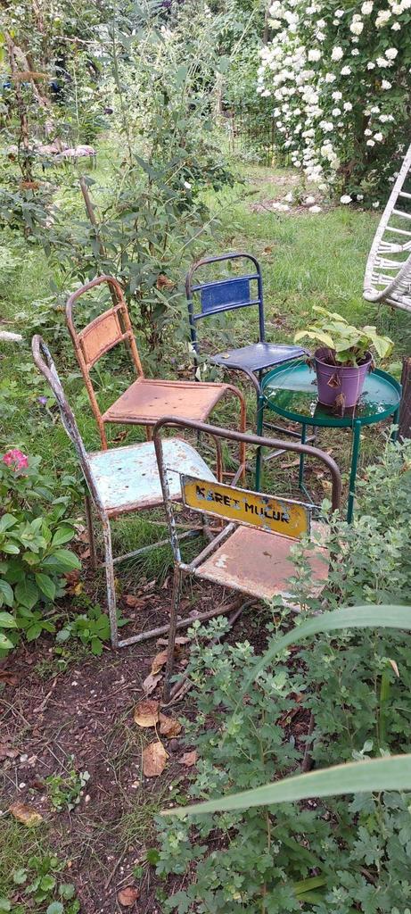 Industriële terras stoelen per stuk 10, Antiek en Kunst, Curiosa en Brocante, Ophalen