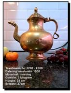 Messing INDIAN omstreeks 1900 antieke Theepot india thee kan, Antiek en Kunst, Antiek | Koper en Brons, Ophalen of Verzenden, Koper