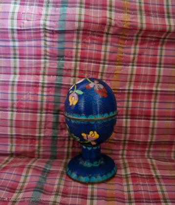 Antiek Chinees Cloisonné Eierdopje Handgemaakt  beschikbaar voor biedingen