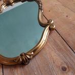 Lucky Vintage gouden barok Vintage spiegel, Ophalen of Verzenden, Rechthoekig, Minder dan 50 cm