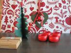 Kersthanger/kerstboom/4 houten waxinelichtjes,Sweden, Diversen, Kerst, Ophalen of Verzenden, Gebruikt