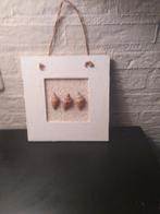 2 mooie 3D natuur schilderijen zee en strand schelpen, Ophalen, Minder dan 50 cm, Zo goed als nieuw, Schilderij