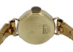 Actie Antiek 14 karaats gouden dames horloge Lincoln Vintage, Goud, Met edelsteen, Armband, Ophalen of Verzenden