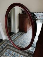 Grote antieke ovale geslepen spiegel 91 x 61 cm, Antiek en Kunst, Antiek | Spiegels, 50 tot 100 cm, Minder dan 100 cm, Ophalen