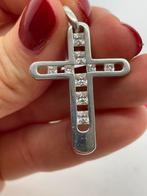 Z847 Prachtige zilveren kruis hanger, Sieraden, Tassen en Uiterlijk, Kettinghangers, Ophalen of Verzenden, X, Kruis of Symbool