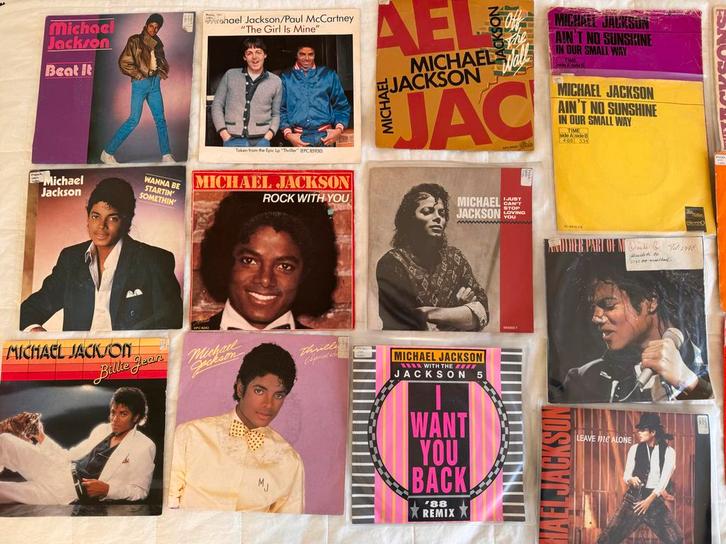 Michael Jackson Vinyl Singles Collectie 13 stuks, Cd's en Dvd's, Vinyl | Pop, Gebruikt, 1980 tot 2000, Overige formaten, Ophalen of Verzenden
