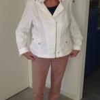 Wit kort dames jack ongevoerd mt 46, Ophalen of Verzenden, Zo goed als nieuw, Maat 46/48 (XL) of groter, Wit