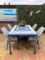 Tuinset 4 personen Mayotte grijs, Tuin en Terras, Ophalen, Zo goed als nieuw